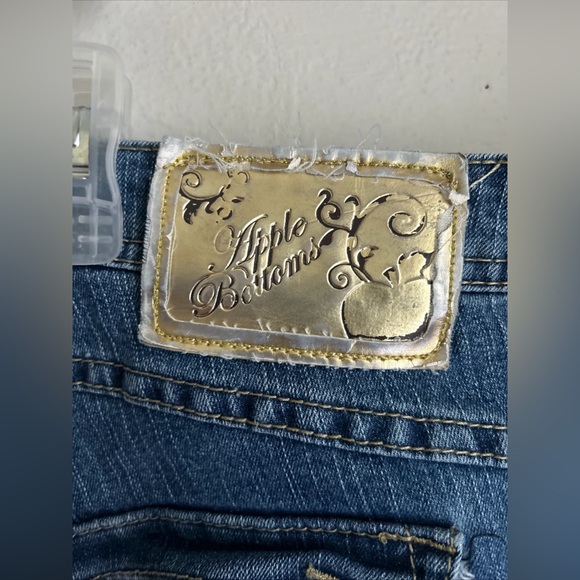 Apple‎ Bottom Women’s Size 20 Embroidered Wide Leg Denim Jeans 32” Inseam Y2K - Picture 8 of 10